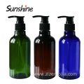 Plastic Type amber shampoo bottle Use with pump